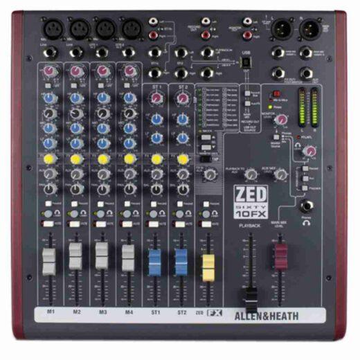 Allen & Heath ZED60 10FX - Mixer USB 10 Ingressi con Effetti