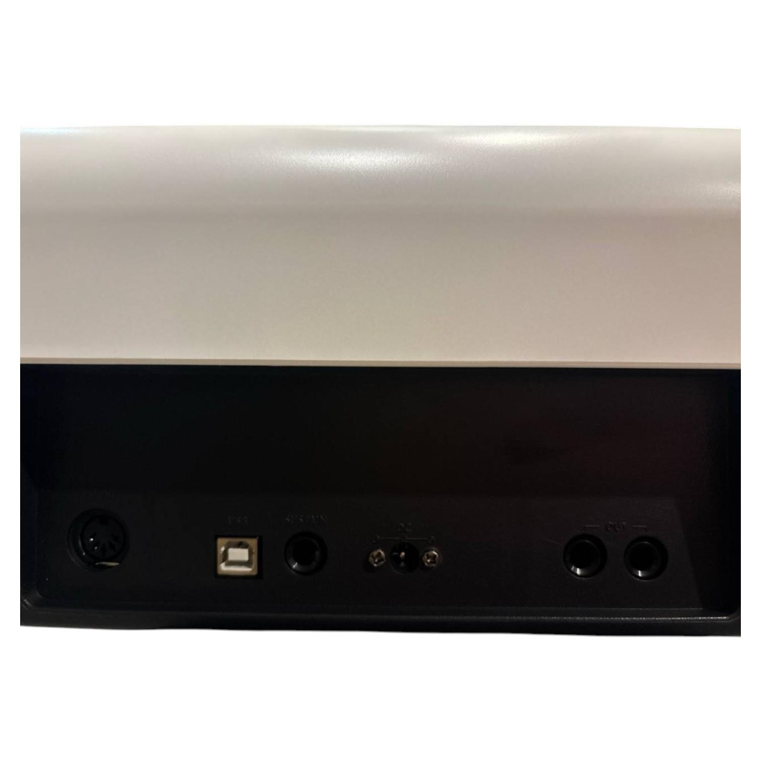 E-Chord EP88 White 3 Dettaglio connessioni del pianoforte digitale con porte USB, alimentazione e collegamenti esterni