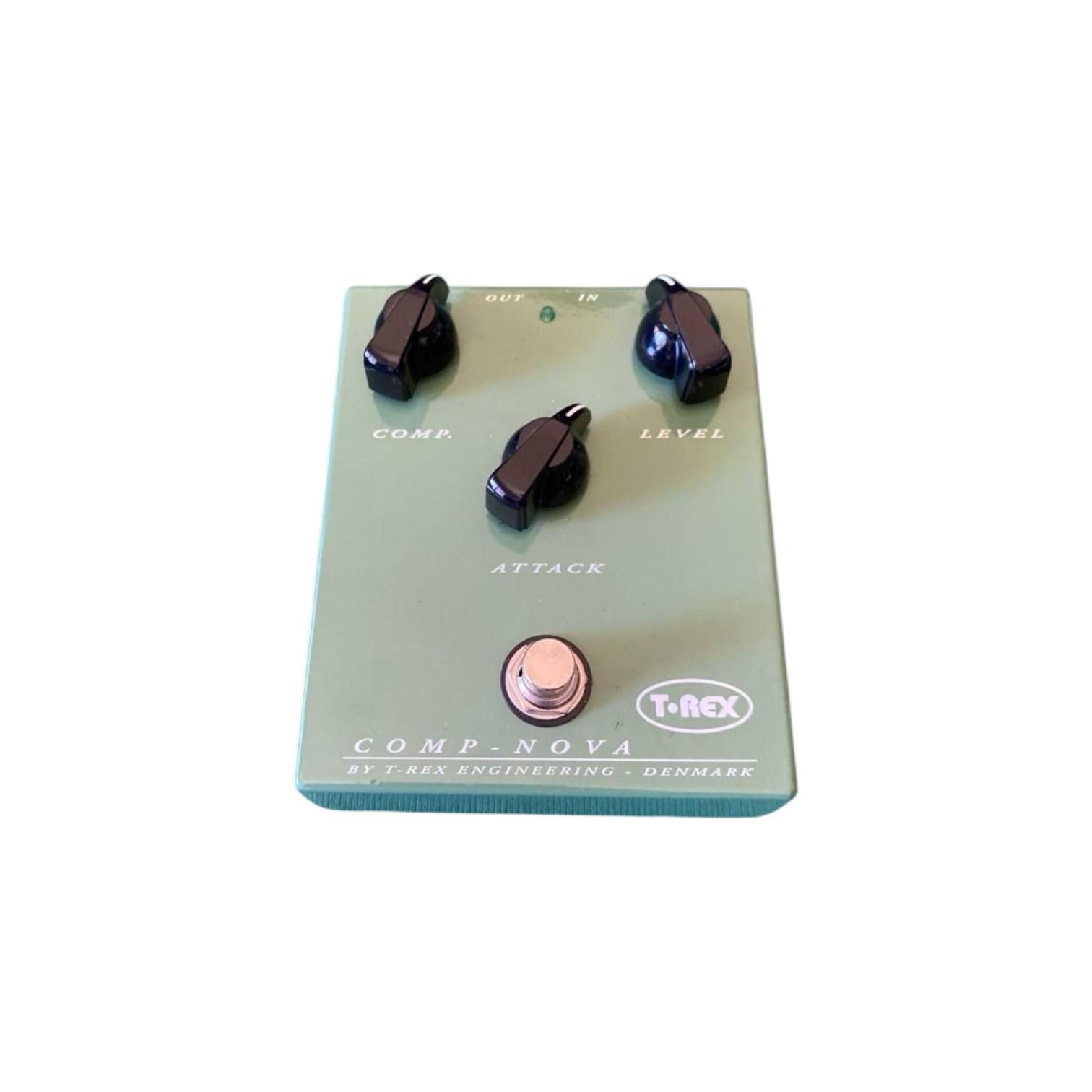 T-Rex Comp Nova USATO 1 Pedale compressore T-Rex Comp-Nova con manopole Comp, Level e Attack, LED e footswitch