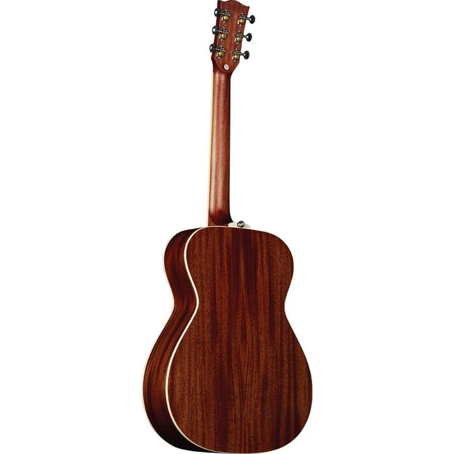EKO TRI A300e 2 EKO TRI A300e vista posteriore con cassa, fasce, manico e meccaniche della chitarra acustica